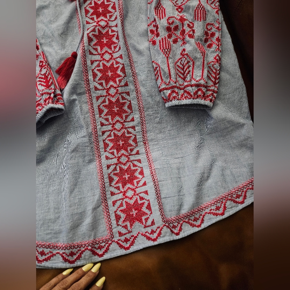 Rose And Rose Embroidered Dress Nwot M/L $469 - Picture 4 of 8